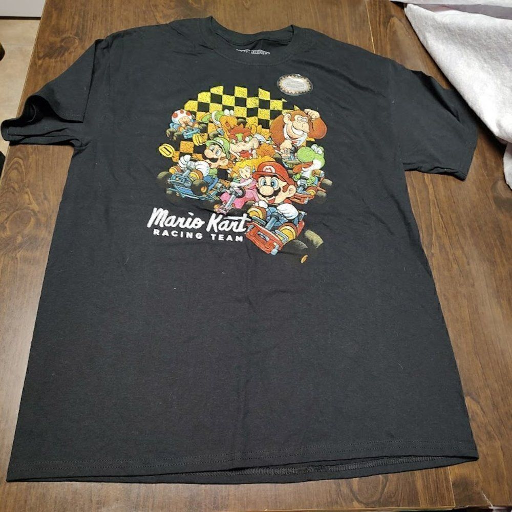 New Mario Kart Black Shirt Size Men's XL